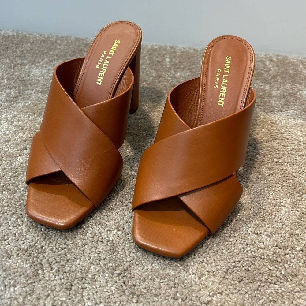 Saint Laurent Paris Criss Cross Lou Lou Sandal Size 37